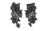 Black Floral Organza Applique | Flower Applique - Target Trim