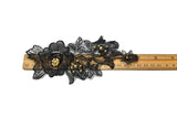 Black Floral Organza Applique | Flower Applique - Target Trim