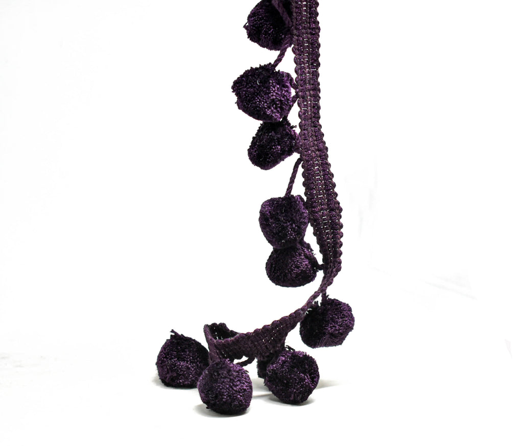 Puffy Dangling Pom-Pom Trim 2" - 1 Yard