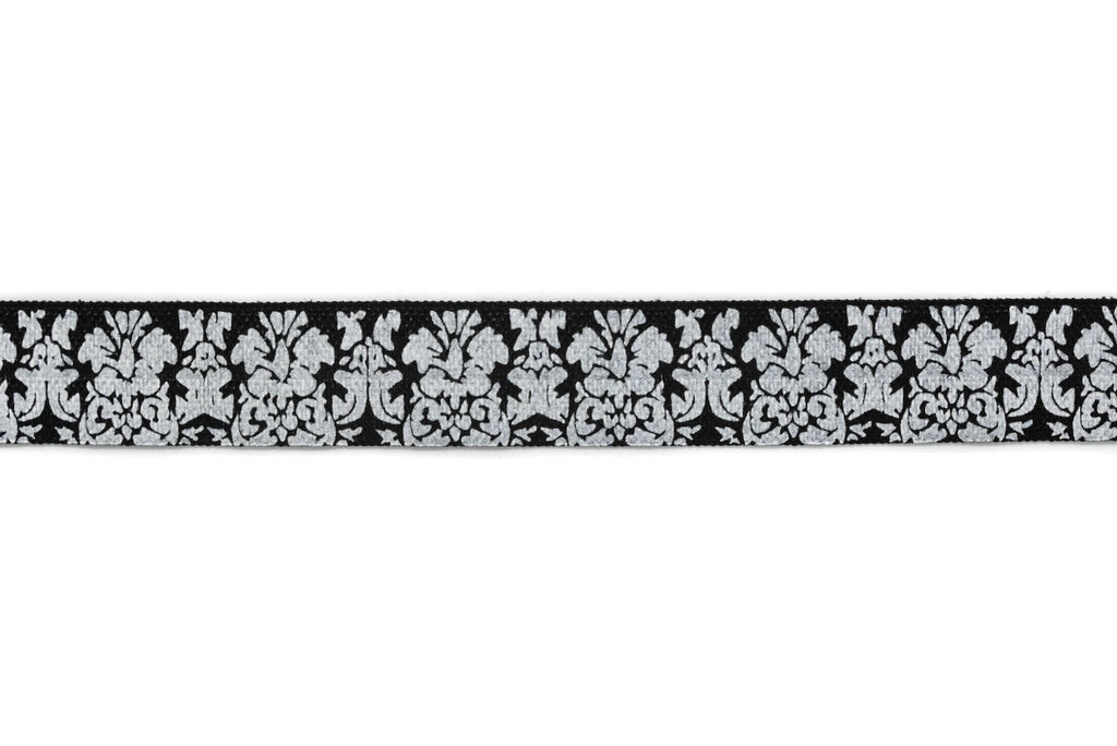 Damask Print Fold-Over Elastic 0.63" - 1 Yard