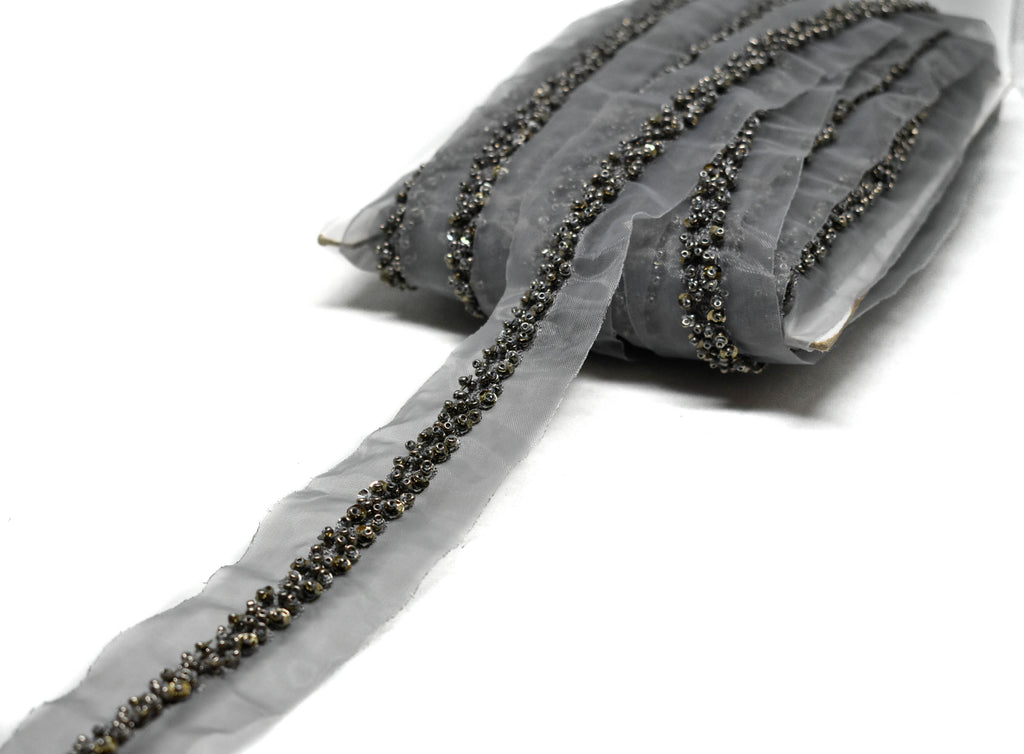 Sequins and Beaded Organza Trim - Target Trim