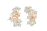 Floral Beaded Organza Applique | Flower Patch Applique - Target Trim