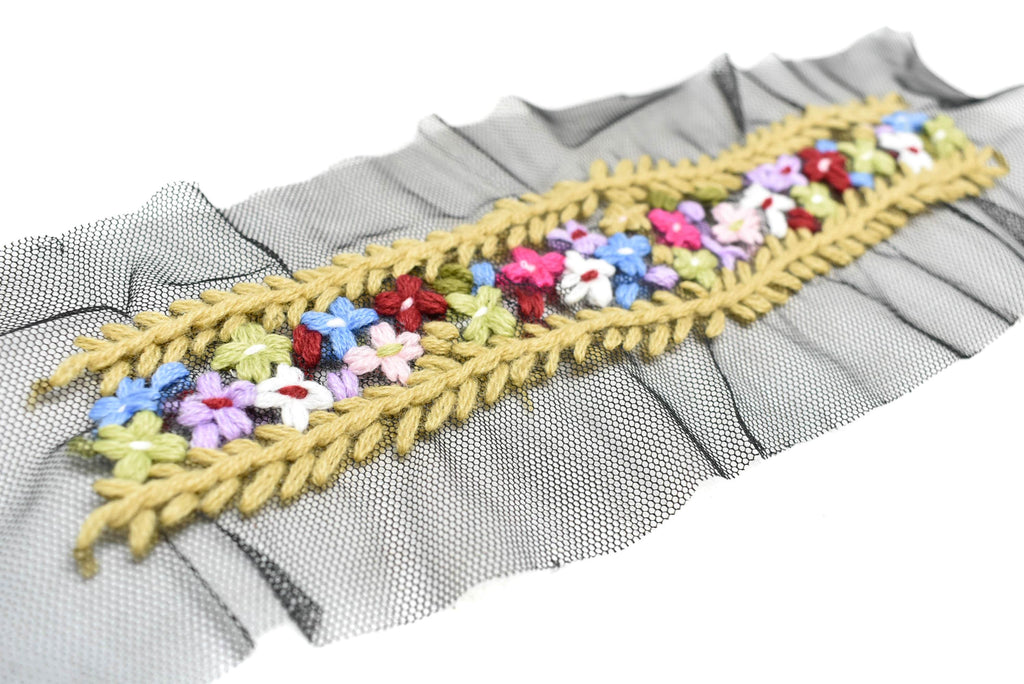 Floral Mesh Lace Applique | Flower Patch Applique - Target Trim