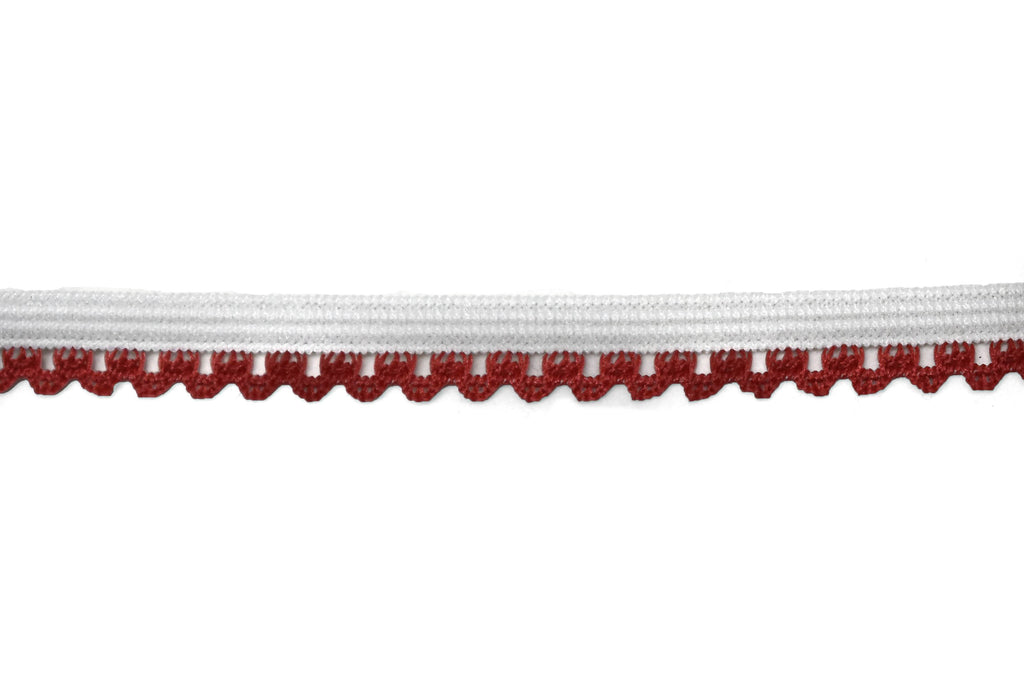 White and Red Edge Elastic Trim - Target Trim