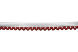 White and Red Edge Elastic Trim - Target Trim