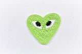 Embroidered Heart with Eyes Patch | Cute Heart Patches | PLAY Heart Patch | Iron on Heart Patch Applique | T Shirt Patch Applique | 1.50" | Heart Patch Applique - Target Trim