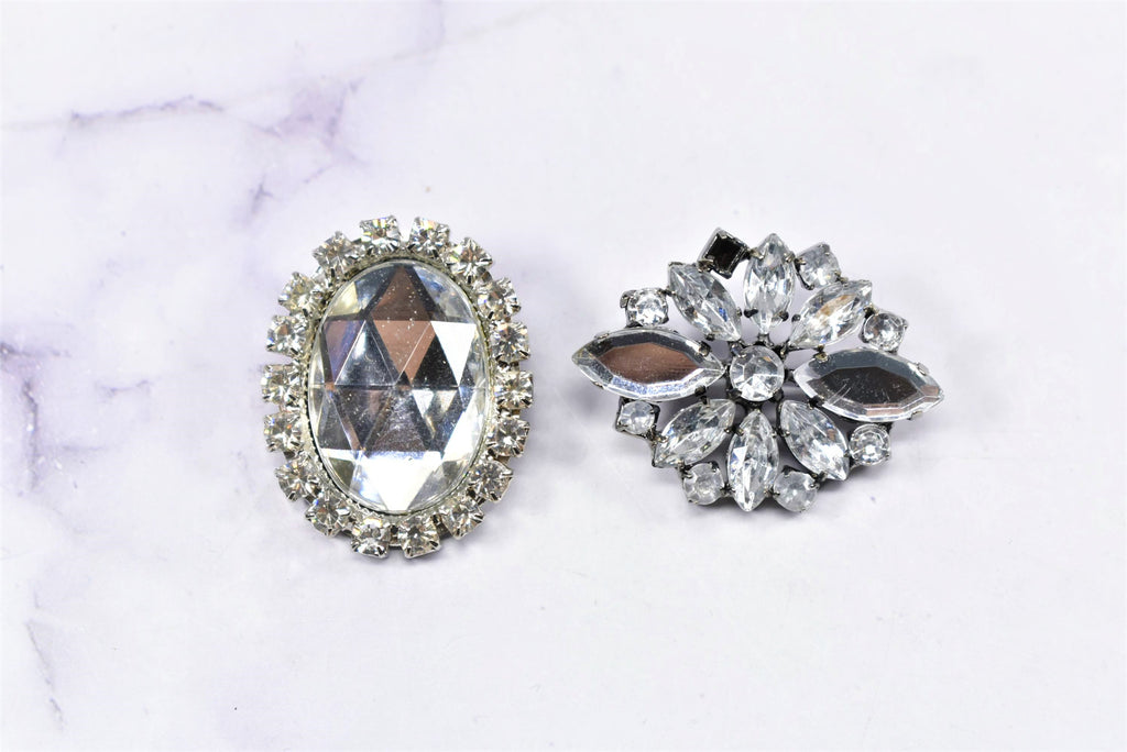 Rhinestone Brooch Applique | DIY Clothing Design Accessory | Floral Rhinestone Brooch Pin | Fashion Statement Brooch | Gift for Her target Trim