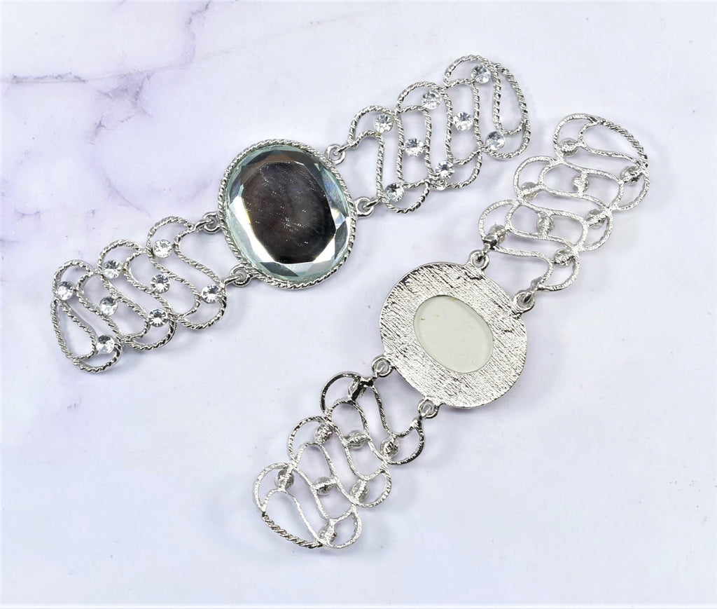 Pink Gemstone Connector| Pink Rhinestone Applique Connector | Pink Gemstone Applique | Silver Rhinestone Applique | DIY Design | Target Trim