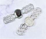 Pink Gemstone Connector| Pink Rhinestone Applique Connector | Pink Gemstone Applique | Silver Rhinestone Applique | DIY Design | Target Trim