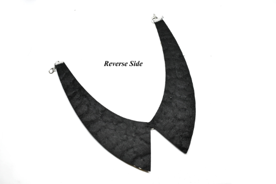 Metallic Silver Beaded Necklace Applique with Rhinestones 9.50" | Patch Applique - Target Trim