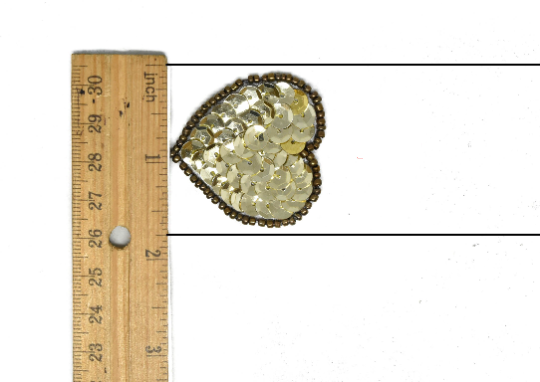 Tiny Sequin Heart Appliques 1.75" x 1.63" | Sequined Tiny Heart Patch Applique - Target Trim
