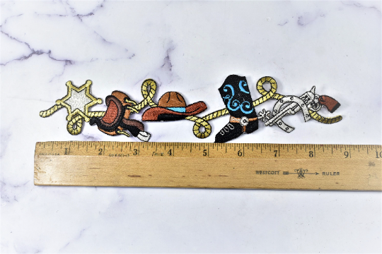 Cowboy Theme Applique | Iron On Cowboy Patch Applique | Cowboy Costume Applique | DIY Costume Accessories | Cute Star Design