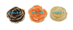 Two-Tone Furry Flower Piece Patch Applique- Target Trim