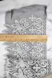 Embroidered Floral Trim | Gray Embroidered Trim | Classy Embroidered Floral Trim | Metallic Venice Lace Trim