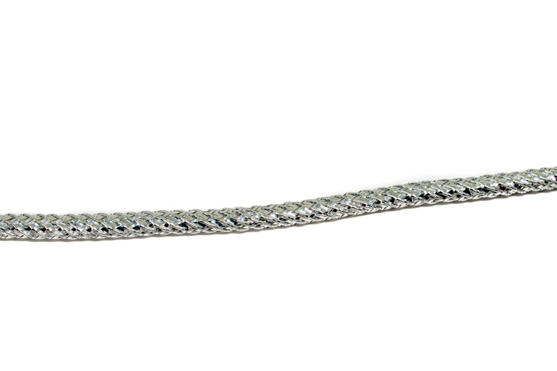 Braided Metallic Silver Cord Trim - Target Trim