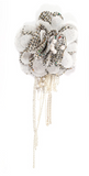 Organza Floral Piece with Dangling Chain - Target Trim