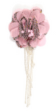 Organza Floral Piece with Dangling Chain - Target Trim