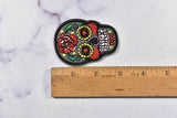 Sugar Skull Patch - Day of the Dead Patch - Iron On Sugar Skull Patch Applique - Target Trim