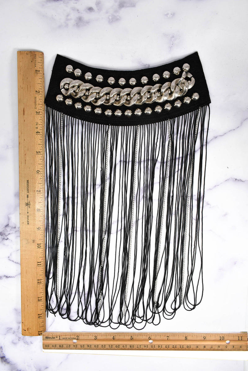 Chain Tassel Shoulder Epaulettes | Dangling Chain Epaulettes | Gold Chain Epaulettes | Long Chain Epaulettes