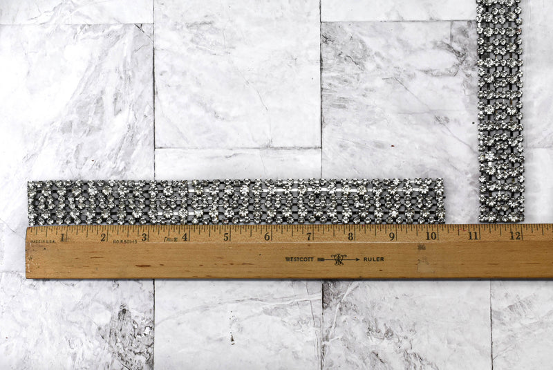 Rhinestone Trim Applique | Rhinestone Trim sold by the Piece | Elegant Rhinestone Applique