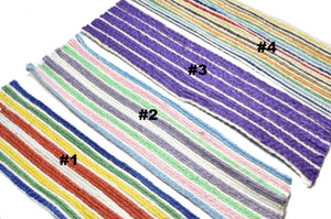 Assorted Colorful Striped Burlap Tape - Trim