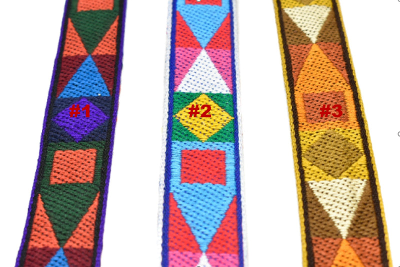 Native Print Cotton Webbing 1.25" - 1 Yard