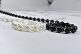 Pearl Applique Trim | Bridal Accessories Pearl Trim | Pearl Beaded Applique | Wedding Dress Craft Supply | White Beaded Trim | Black Beaded Trim