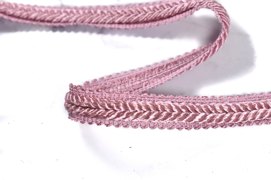 Mauve Pink Braided Gimp Trim By the Yard | Sewing Trim | DIY Fashion