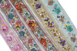 Sequins Beaded Embroidered Floral Indian Trim 1.125" - 1 Yard