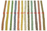 Metallic Two-Tone Braided Gimp Trim 1/2" - by the yard