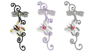 Floral Butterfly/Dragonfly Iron-On Patch 5" x 2" | Dragonfly Patch Applique - Target Trim