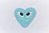 Embroidered Heart with Eyes Patch | Cute Heart Patches | PLAY Heart Patch | Iron on Heart Patch Applique | T Shirt Patch Applique | 1.50" | Heart Patch Applique - Target Trim