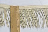 Faux Leather Fringe Trim | Beige Leather Fringe Trim | Ultra Suede Leather Fringe Trim | Fringe Trim By The Yard | Fringe Trim