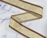 Greek-themed Jacquard Trim 1.50" | Metallic Jacquard Ribbon Trim | Gift Wrapping Trim | Flower Bouquet Trim | Gift Wrapping Ribbon Trim