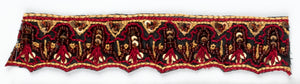 Burgundy and Gold Handcrafted Indian Trim - Target Trim