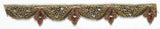 Patterned beaded Indian trim with Decorative Sari Border - Target Trim