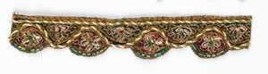 Mehndi Style Handcrafted Floral Indian Trim with Beads - Target Trim