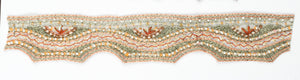 Wavy Mint Green beaded Handcrafted Indian Trim- Design 3 - Target Trim