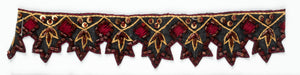 Orange/Green Star Shape Handcrafted Indian Trim - Target Trim