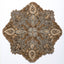 Gold Beaded Indian Floral Applique | Gold Floral Applique | Gold Applique | Large Gold Applique