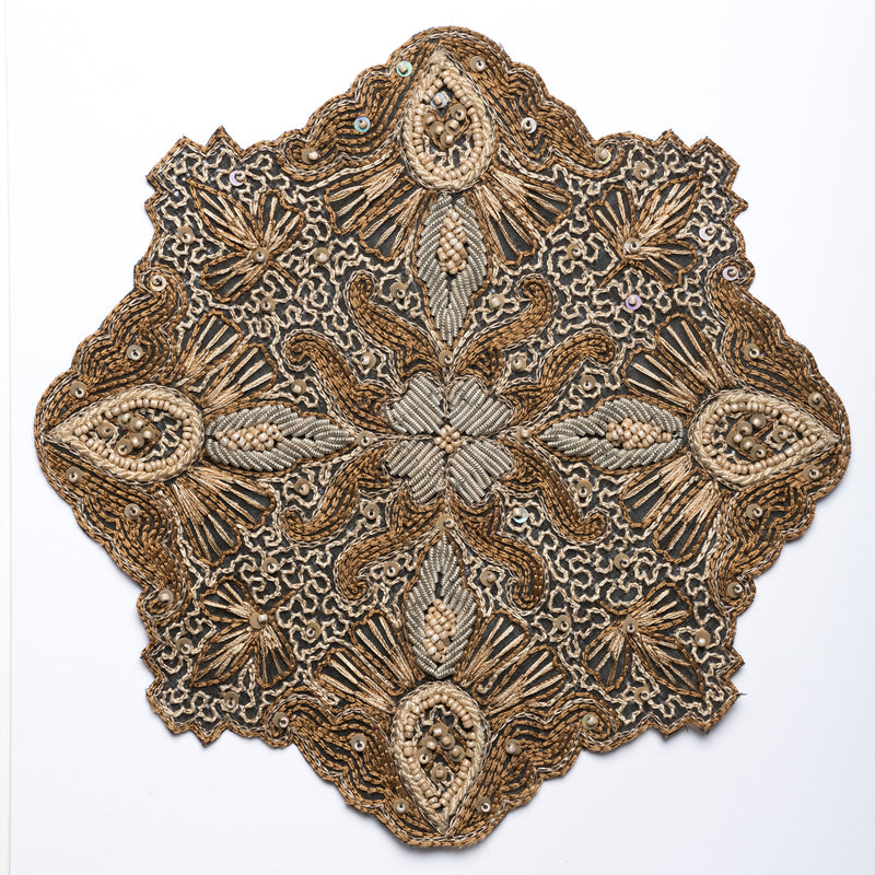 Handmade Beaded Indian Floral Patch/Applique Design 11 - Target Trim