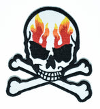 Embroidered Skull Patch 3" x 2.50" | Skull Patch Applique - Target Trim