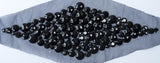 Shiny Acrylic Beads on Mesh Fabric Applique / Diamond shape / Sew on/ Garments - Target Trim