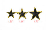 Embroidered Star Applique- Iron-on Star Patch - 2" -  1 Piece
