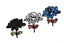 Sequins Iron-on Flower Applique with Black Beads 3