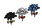 Sequins Iron-on Flower Applique with Black Beads 3" x 3.50" | Flower Patch Applique - Target Trim