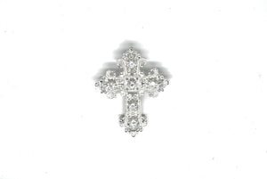 Crystal Rhinestone Cross-Shaped Brooch with Pin - Target Trim