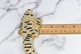 Rhinestone Cheetah Applique Buckle 7 3/4" x 2" - 1 Piece