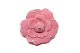 Pink Rose Pin with Rhinestone - Target Trim