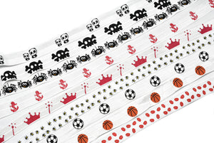 Cute Panda Print Fold-Over Elastic 0.63" - 1 Yard